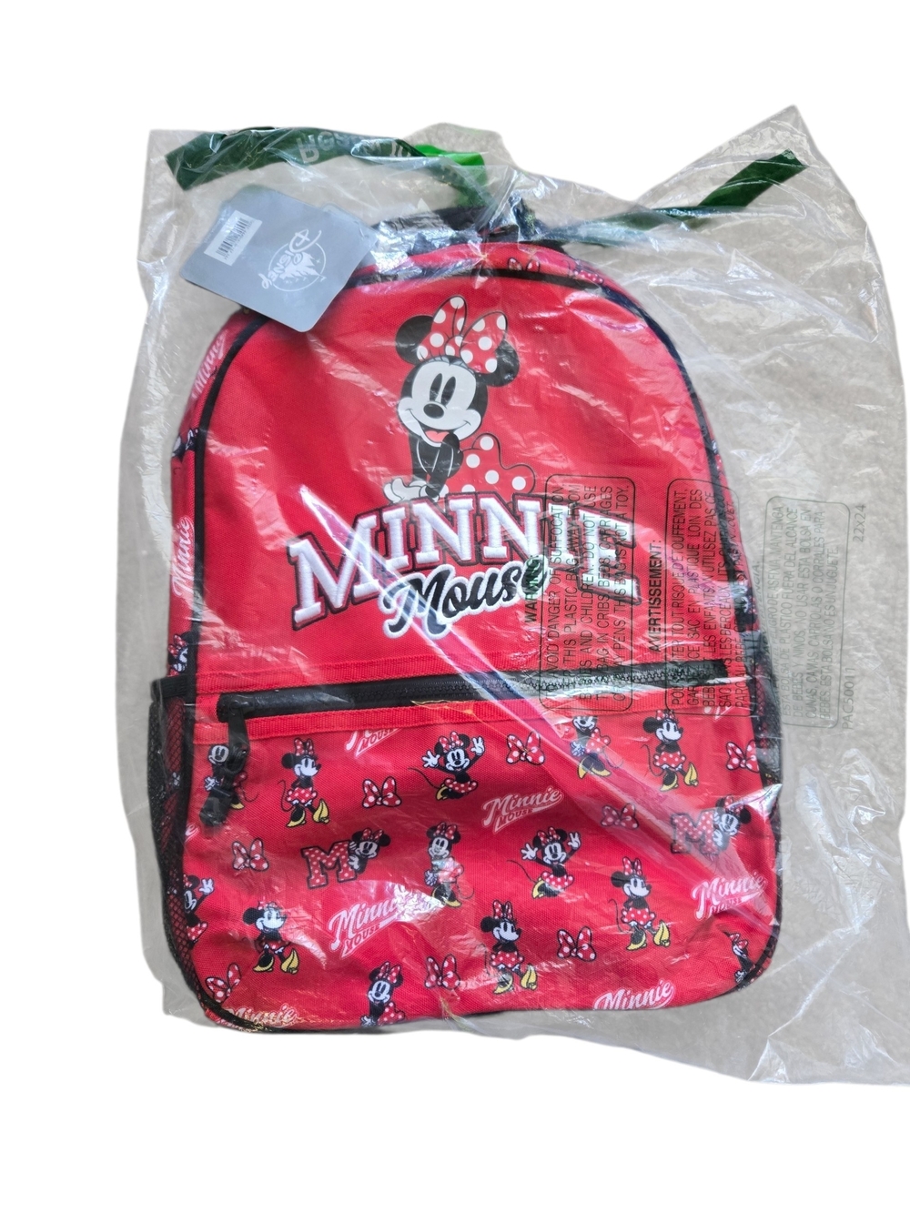 Disney Red Minnie Mouse Kids Backpack For Back To School - NWT